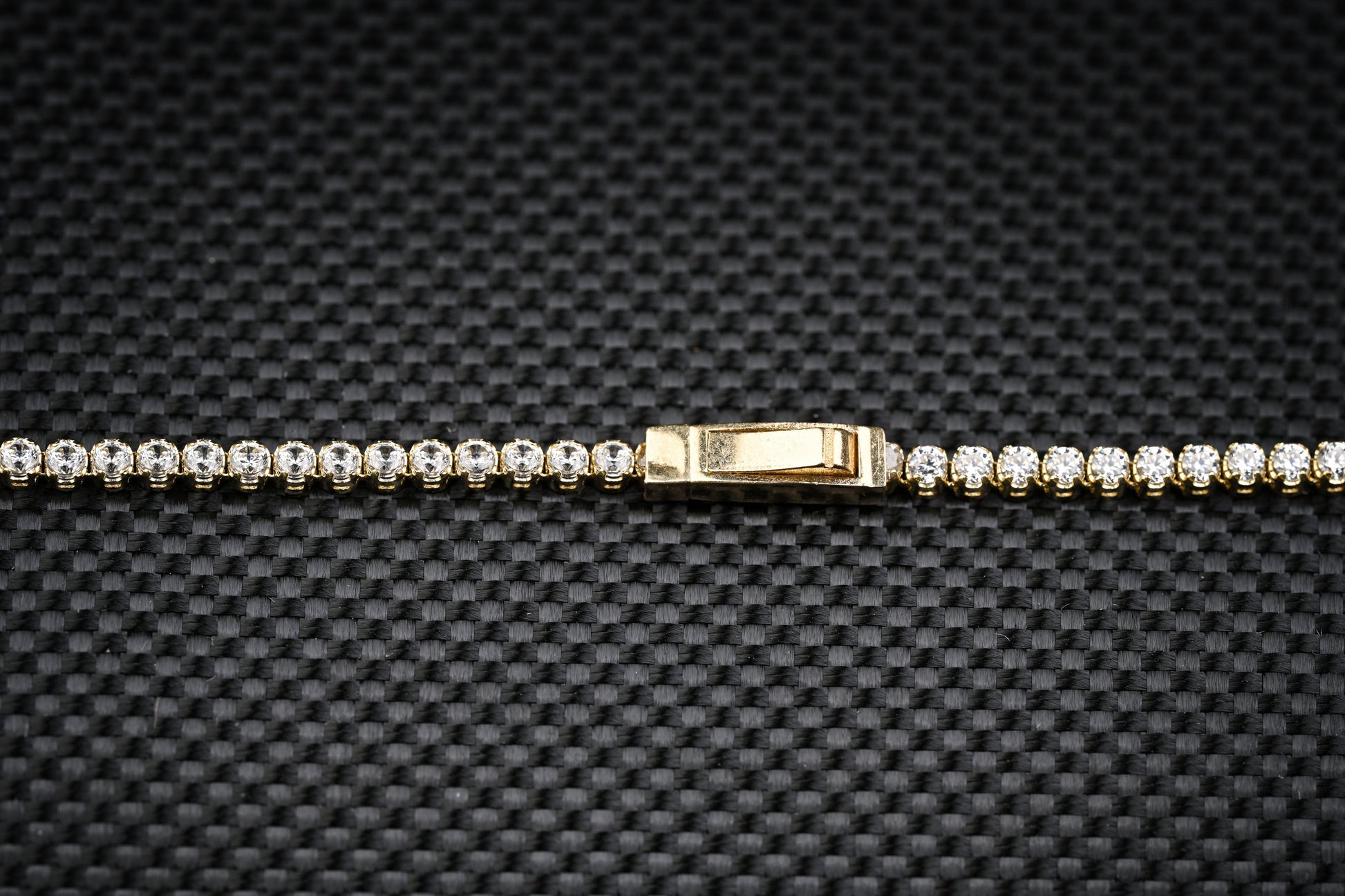 14K Solid Gold  Tennis White Stones Necklace | Premium Luxury Fine Jewelry GoldCraft
