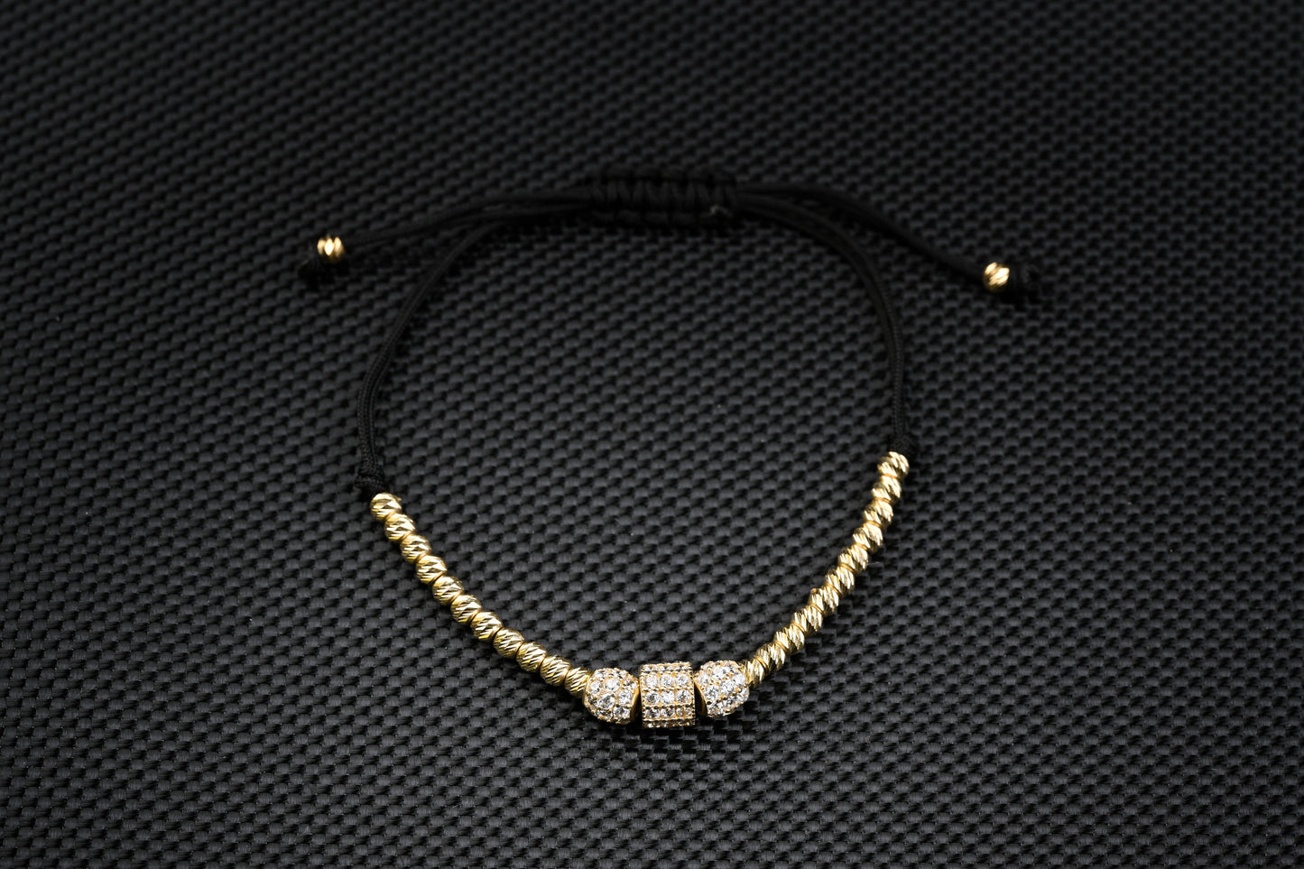 14K Gold Bracelet with White Zirconia – Handmade Luxury Jewelry GoldCraft
