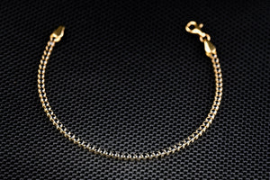 14K Gold Tennis Bracelet with Black Zirconia – Elegant Handmade Jewelry GoldCraft