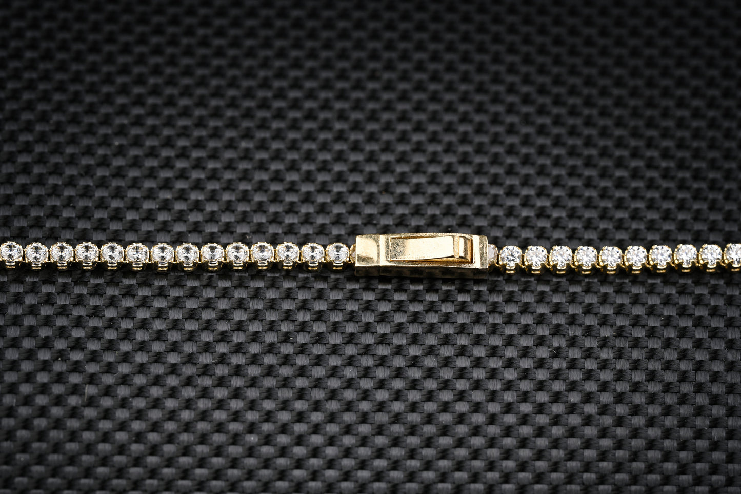 14K Solid Gold  Tennis White Stones Necklace | Premium Luxury Fine Jewelry GoldCraft
