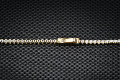 14K Solid Gold  Tennis White Stones Necklace | Premium Luxury Fine Jewelry GoldCraft