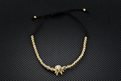 14K Gold Crown Bracelet with Zirconia – Luxury Handmade Jewelry GoldCraft